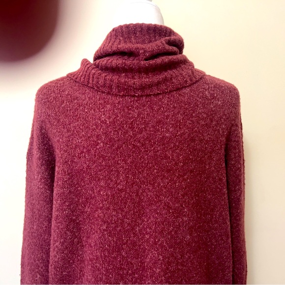 Michael Kors NEW Ruby Red Oversize Relax Fit Cowl Neck Sweater Pullover S/M - Picture 12 of 16